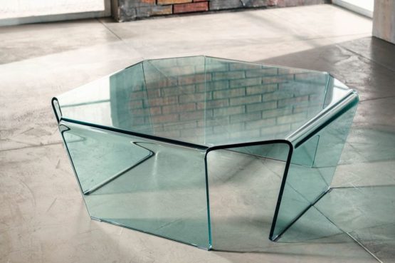 Il vetro curvato per il tavolino da salotto di Imago Factory Solitaire il ritratto